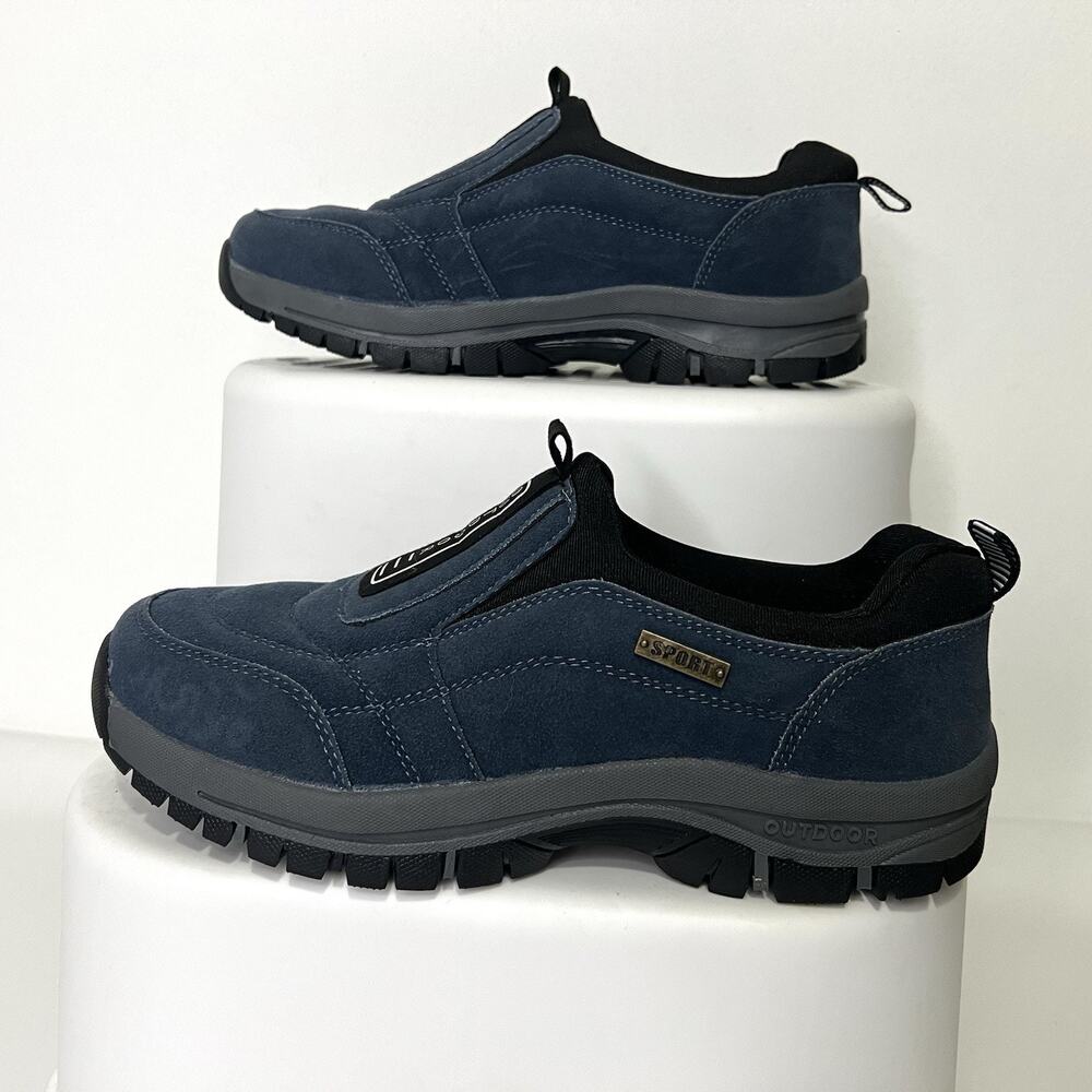 OUTDOOR Mens Size 41 (US-8 Anti-Slip Sport Hiking Casual Leather Slip On Shoe